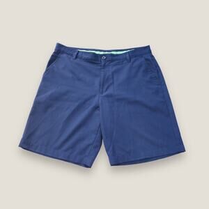 IZOD Men Blue Golf Shorts Flat Front Size: 36